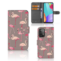 Samsung Galaxy A52 Telefoonhoesje met Pasjes Flamingo - thumbnail