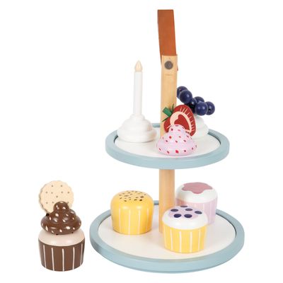 Small Foot houten speeleten etagere met cupcakes, 13dlg.