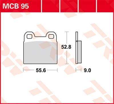 TRW Remblokken, en remschoenen voor de moto, MCB95 Allround organisch