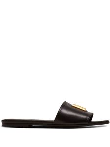 Balmain mules Dafne en cuir - Noir