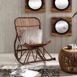 Artistiq Schommelstoel Rattan - Bruin