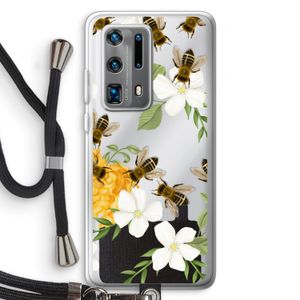 No flowers without bees: Huawei P40 Pro Plus Transparant Hoesje met koord