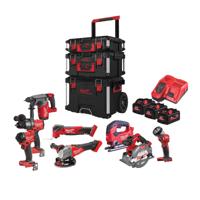 Milwaukee M18 FUEL™ FPP8E-553P Powerpack Accu Combiset 8-delig 18V 5.5Ah in PACKOUT™ Trolley - 4933499240