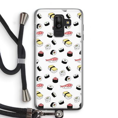 Sushi time: Samsung Galaxy J8 (2018) Transparant Hoesje met koord
