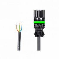 Wieland G0.000.0588.8 aansluitsnoer 3X1.5 4M zwart male stopcontact