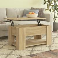 Salontafel 79x49x41 cm bewerkt hout sonoma eikenkleurig
