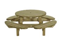 Picknicktafel rond 210 - Talen buitenmeubelen