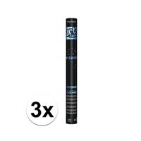 3x Confetti shooters blauw 60 cm - thumbnail