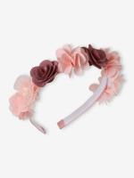 Bloemen haarband voor meisjes oudroze Bloemen haarband voor meisjes oudroze