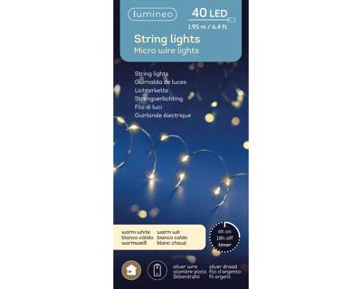 LED zilverdraadverlichting 195cm-40L