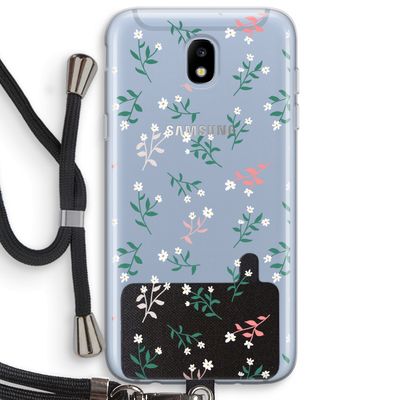 Small white flowers: Samsung Galaxy J5 (2017) Transparant Hoesje met koord