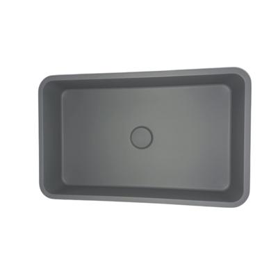 Opbouw Wastafel Sanimex Crystal Beton Rechthoekig Grijs