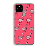 Flamingo: Google Pixel 5 Transparant Hoesje