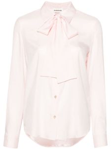 P.A.R.O.S.H. chemise en soie à col lavallière - Rose