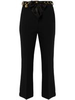 Elisabetta Franchi pantalon court à taille ceinturée - Noir