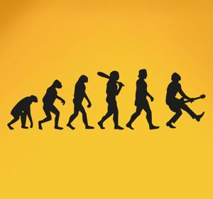 Muursticker evolutie rock