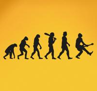 Muursticker evolutie rock