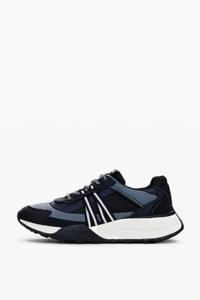 Runner sneakers met patch - BLACK - 41