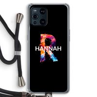 Abstract Spectrum: Oppo Find X3 Transparant Hoesje met koord
