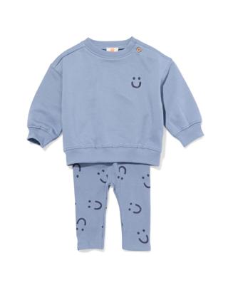 HEMA Baby Kledingset Gezichtjes Blauw (blauw)