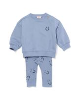 HEMA Baby Kledingset Gezichtjes Blauw (blauw)