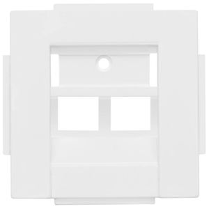 RJ45 inzetplaat 2V voor RJ45 computernetwerk inbouw wit K55