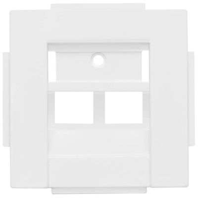 RJ45 inzetplaat 2V voor RJ45 computernetwerk inbouw wit K55