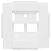 RJ45 inzetplaat 2V voor RJ45 computernetwerk inbouw wit K55