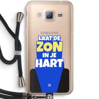 Laat de zon in je hart: Samsung Galaxy J3 (2016) Transparant Hoesje met koord