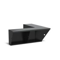 Keerwand aluminium binnenhoek 100x100x50cm. brede bovenrand