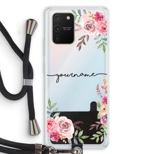 Rozen: Samsung Galaxy S10 Lite Transparant Hoesje met koord