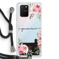 Rozen: Samsung Galaxy S10 Lite Transparant Hoesje met koord