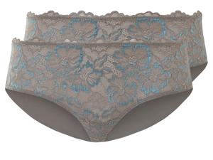 esmara 2 dames hipsters (taupe/turquoise, S (36/38))