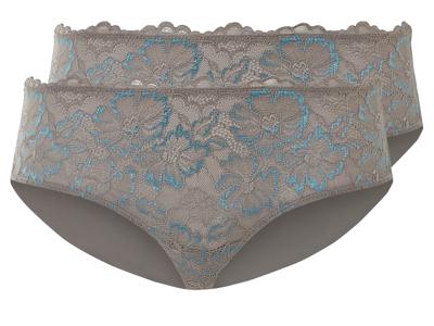 esmara 2 dames hipsters (taupe/turquoise, L (44/46))