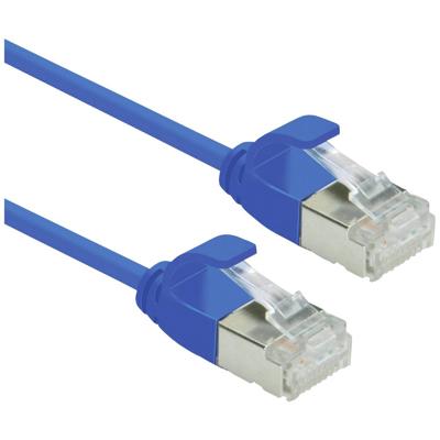 ROLINE F/UTP DataCenter Patchkabel Cat.6A (Class EA), LSOH, extra dun, blauw, 1,5 m