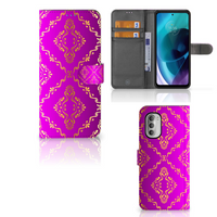 Wallet Case Motorola Moto G51 5G Barok Roze