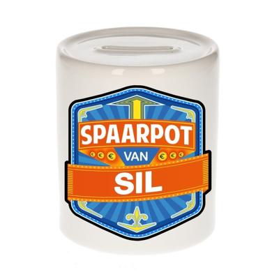 Kinder spaarpot met naam - Sil - keramiek - met dop - wit - Sparen - Spaargeld van Sil Kinder spaarpot met naam - Sil - keramiek - met dop - wit - Sparen - Spaargeld van Sil