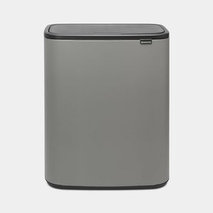 Brabantia Bo Touch Bin afvalemmer 60 liter met kunststof binnenemmer - Mineral Concrete Grey