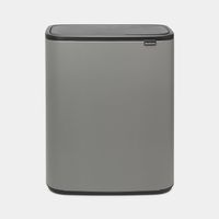 Brabantia Bo Touch Bin afvalemmer 60 liter met kunststof binnenemmer - Mineral Concrete Grey - thumbnail