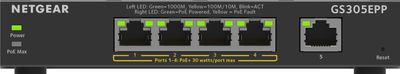 NETGEAR 5-Port Gigabit Ethernet High-Power PoE+ Plus Switch (GS305EPP)