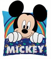 Disney kussen Mickey Mouse polyester 35 x 35 cm blauw/zwart/wit - thumbnail