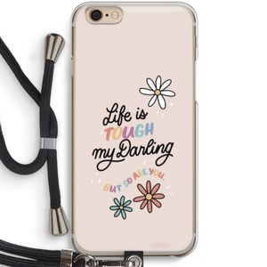 Tough Life: iPhone 6 / 6S Transparant Hoesje met koord