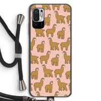 Alpacas: Xiaomi Redmi Note 10 5G Transparant Hoesje met koord