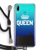 Queen zwart: Huawei P Smart (2019) Transparant Hoesje met koord