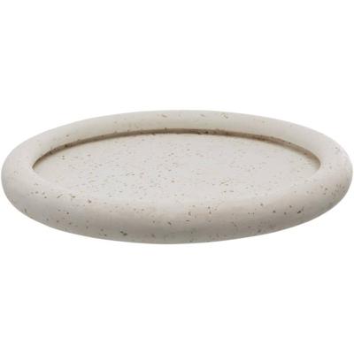 Leen Bakker - Decoratie Tray Nordic - Off-white - Ø26cm - Cement - Crème