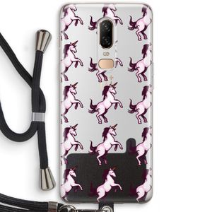 Musketon Unicorn: OnePlus 6 Transparant Hoesje met koord