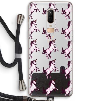 Musketon Unicorn: OnePlus 6 Transparant Hoesje met koord