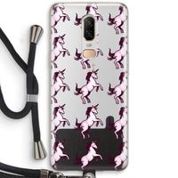 Musketon Unicorn: OnePlus 6 Transparant Hoesje met koord