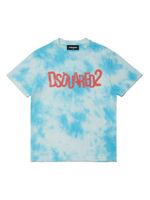 DSQUARED2 KIDS t-shirt tie-dye à logo imprimé - Bleu - thumbnail