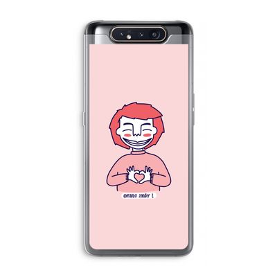 Hartje: Samsung Galaxy A80 Transparant Hoesje